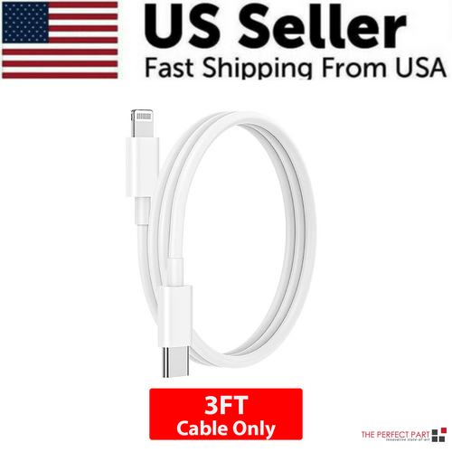 Cargador rápido USB-C PD de 20W con cable (modelo 2024) para iPhone 14, 13, 12, 11 y XR.