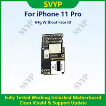 Placa base auténtica completamente probada para iPhone 11 Pro Max 64g/256g placa base desbloqueada sin identificación facial limpia iCloud envío rápido