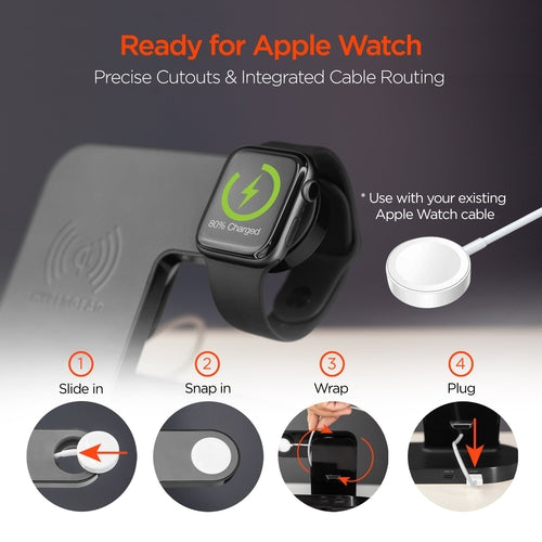 Hypergear 3-in-1 Cargador Inalambrico Dock Black