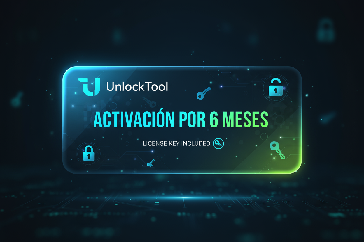 imagen de unlocktool que diga activacion por 6 meses